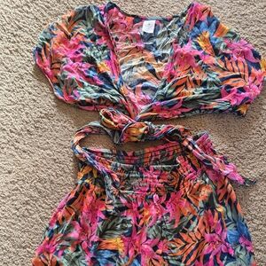 Vibrant Tropical Two-Piece Set
